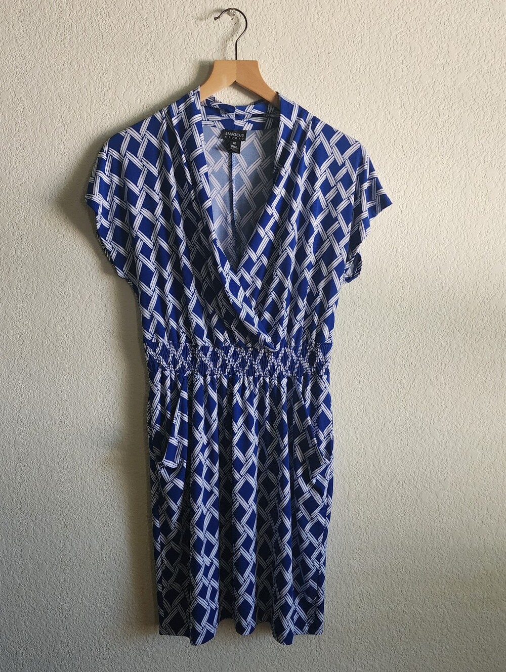Enfocus Studio Sz.12 Cobalt Blue Career Going Out Short Dress